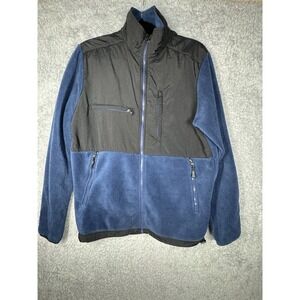 Sierra Pacific men's full-zip polar fleece jacket in blue, size S